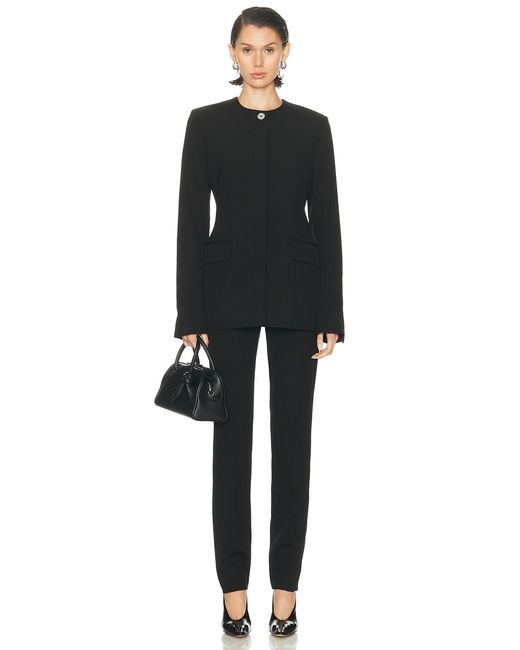 Totême Black Collarless Evening Jacket