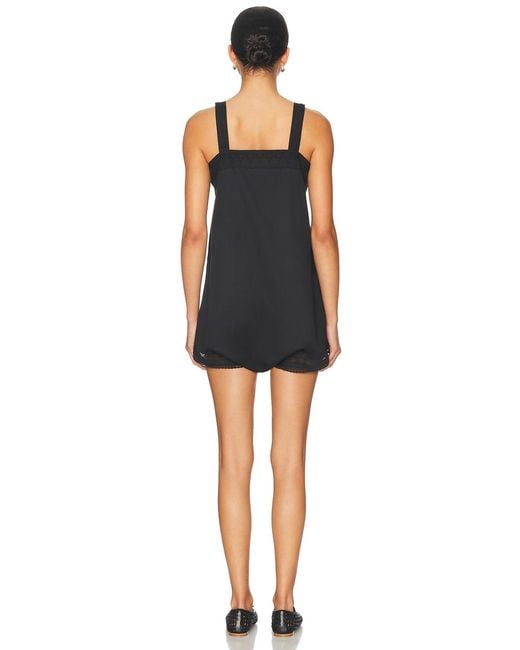 Bode Black Convertible Teddy Romper
