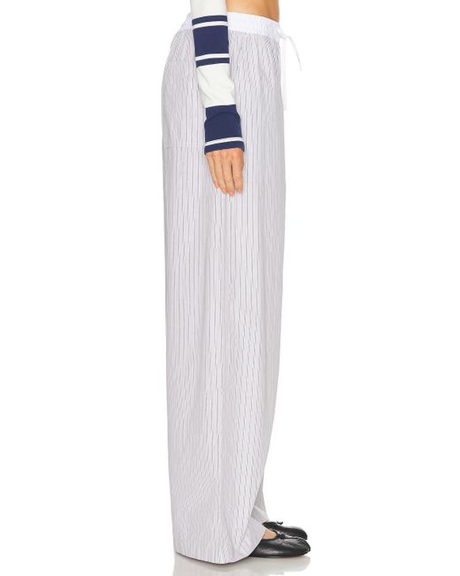 Acne White Pijama Striped Pant