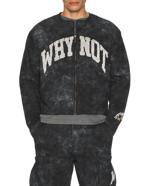 Honor The Gift Black Twill Washed Jacket for men