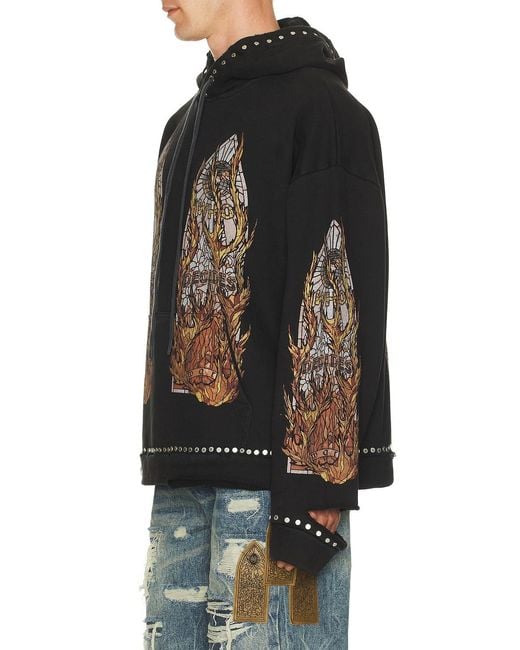 Who Decides War Black Hardware Hooded Pullover for men