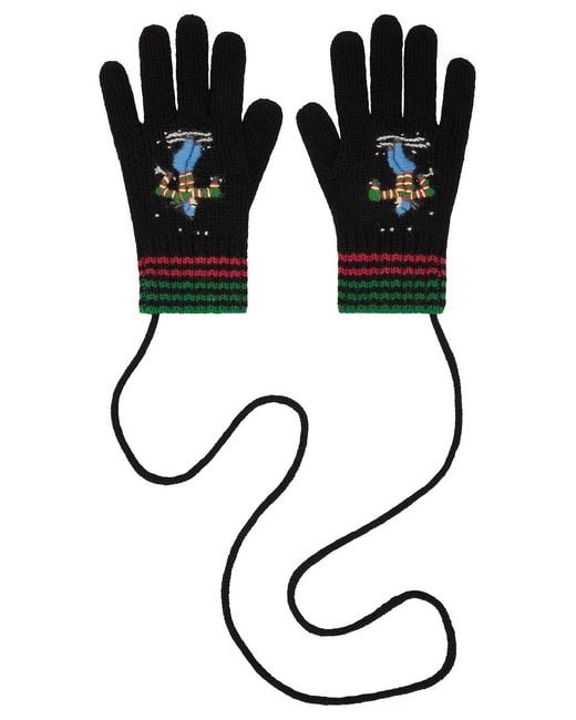 Bode Black Ski Run Gloves