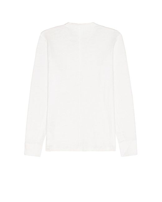 Rag & Bone White Classic Henley for men