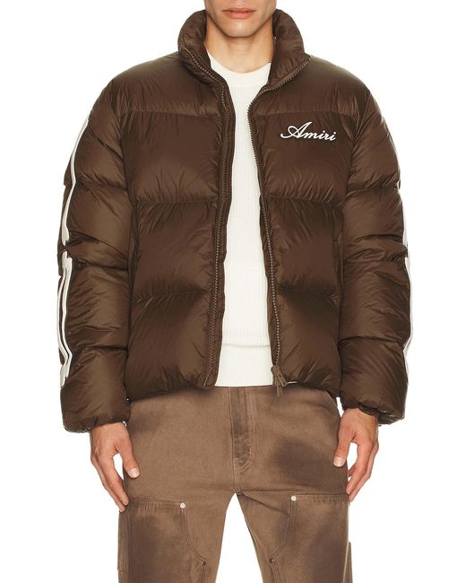 Amiri Brown Bones Down Jacket for men