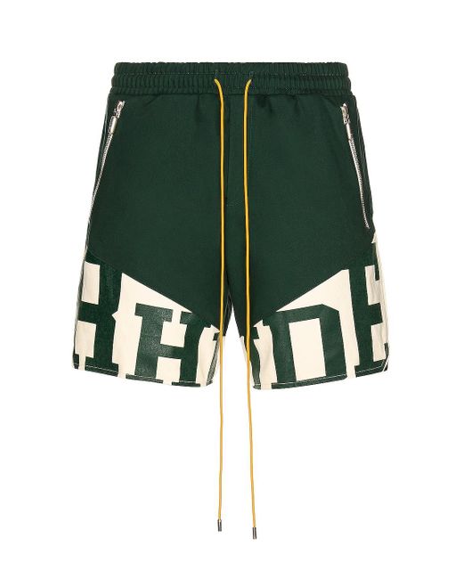 Rhude Brand Shorts in Green for Men | Lyst