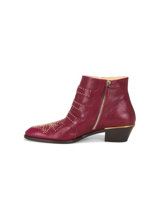 Chloé Red Susan Boot