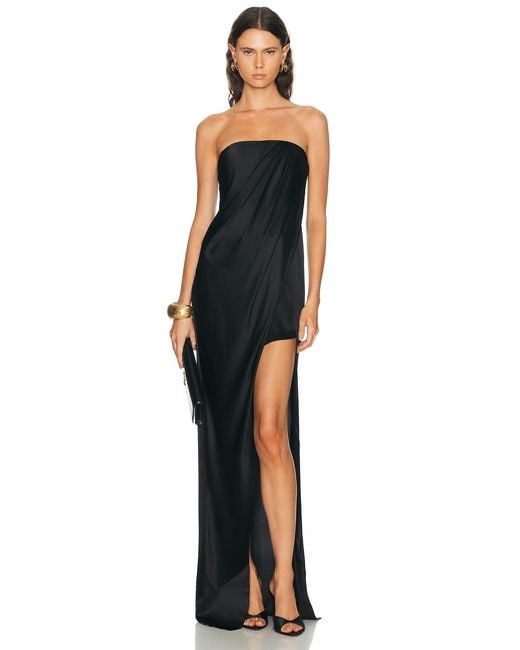 The Sei Blue Strapless Wrap Gown