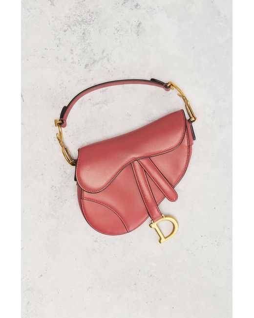 Dior Pink Mini Saddle Bag