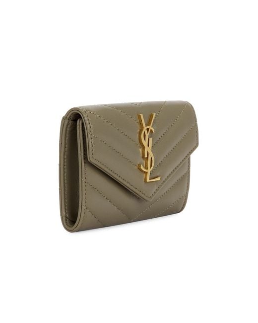 Saint Laurent Green Small Envelope Wallet