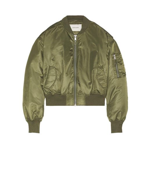 Entire studios Green Cropped Broad Bomber for men