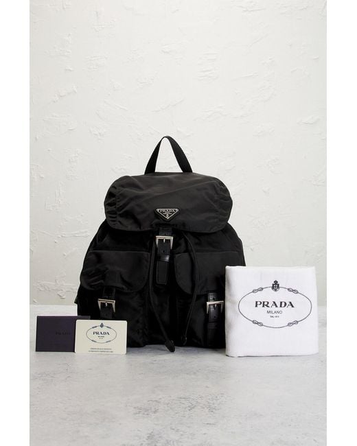 Prada Black Tessuto Backpack