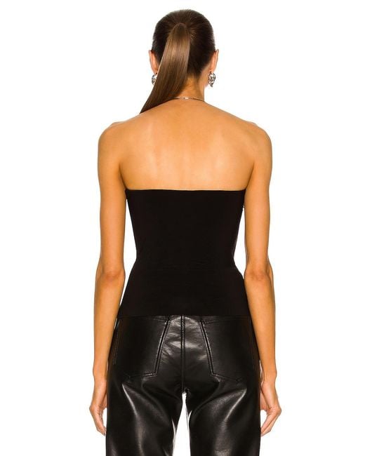 Norma Kamali Black Strapless Top