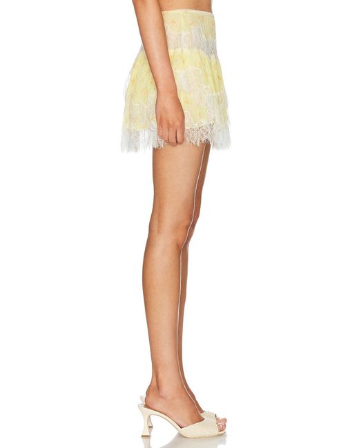 LoveShackFancy Yellow Kellison Skirt