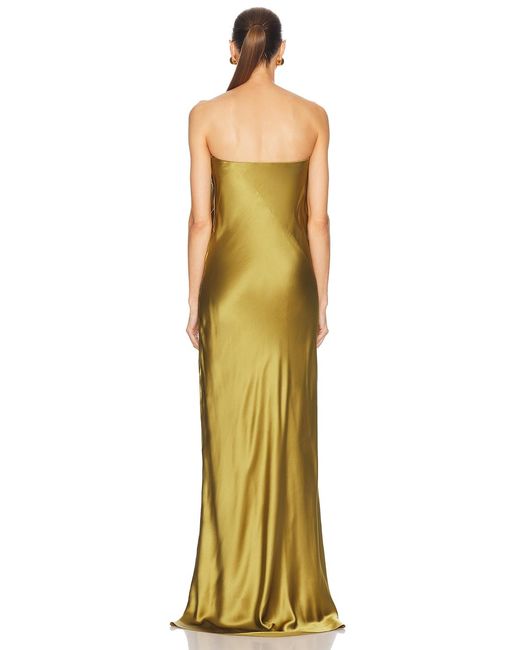 The Sei Metallic Draped Strapless Gown