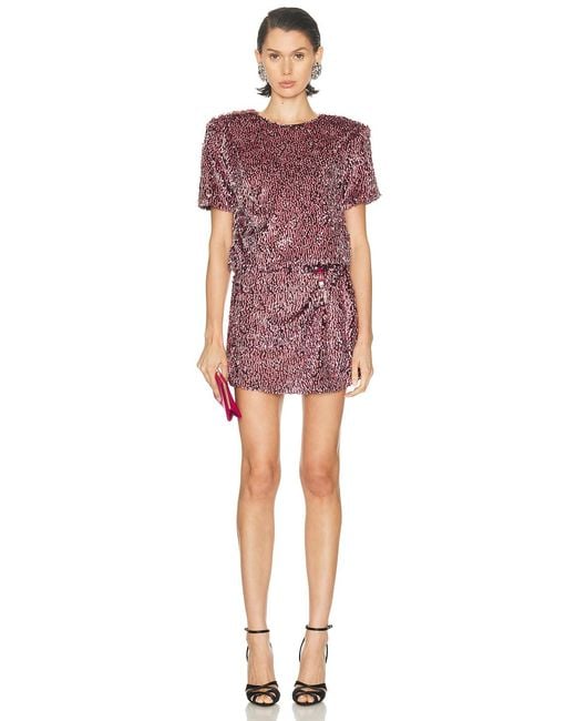 Area Pink Sequin Mini Skirt