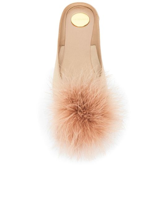 Saint Laurent White Lido Flat Mule