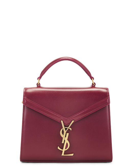 Saint Laurent Red Mini Cassandra Top Handle Bag