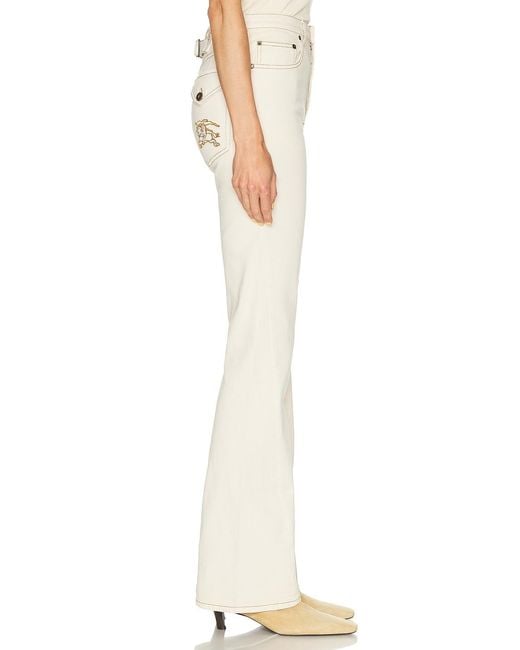 Burberry White Donella Bootcut