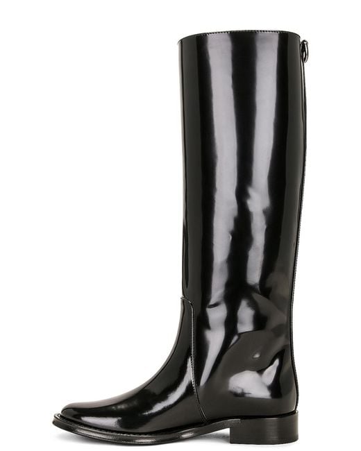 Saint Laurent Black Hunt Leather Boot