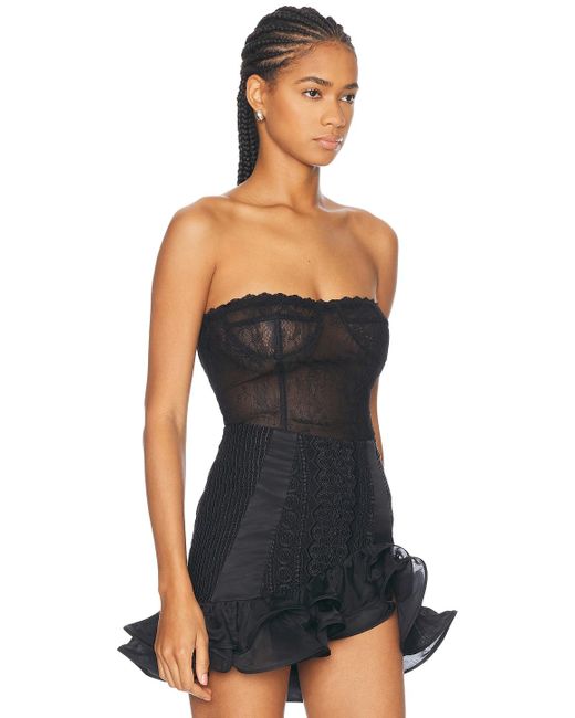 Charo Ruiz Black Sette Bustier Top