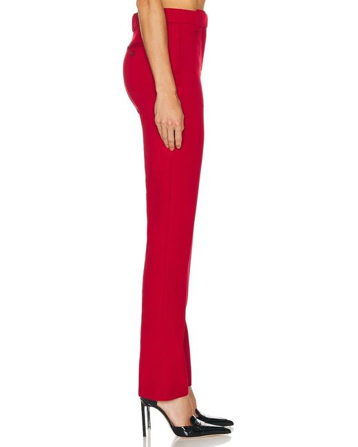 McQueen Red Straight Trouser