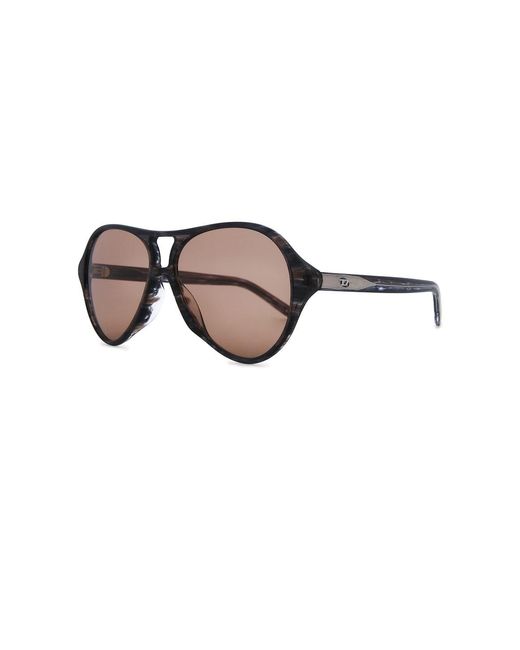 DIESEL Brown Pilot Sunglasses for men