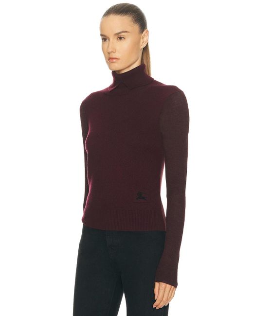 Burberry Purple Turtleneck Sweater