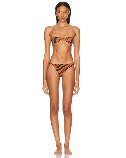 Ziah Multicolor Twisted Side Bikini Bottom