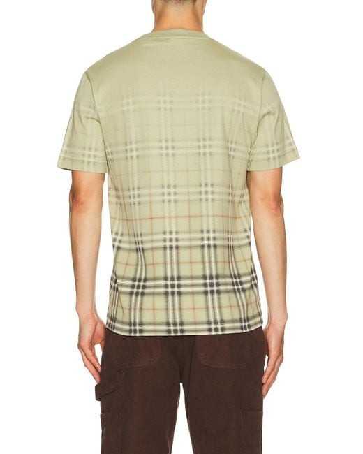 Burberry Green Ryan Check Tee for men