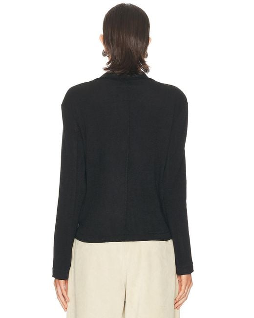 R13 Black Twisted Lapel Top