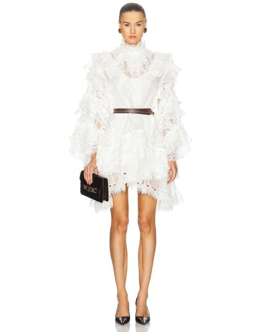 Zimmermann Crush Twist Front Mini Dress Woven Dresses 600060301flr