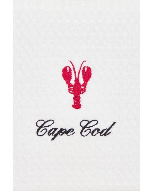 Abode White Cape Cod Waffle Pouch