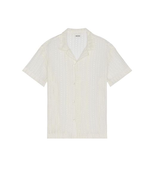 Bode White Meandering Lace Short Sleeve Shirt for men