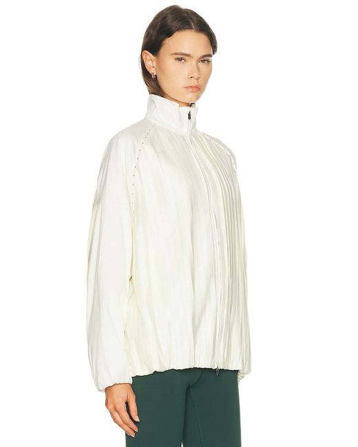 Nike White Pleated Track Jacket