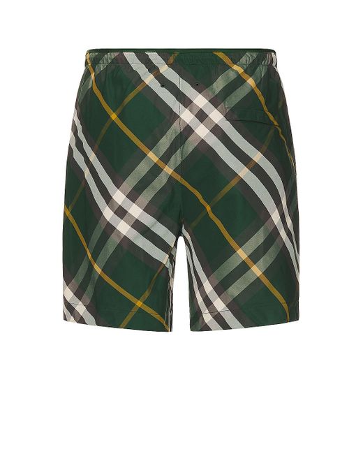 Burberry Green Check Pattern Short for men