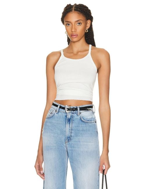 ÉTERNE Blue Rib Tank Top