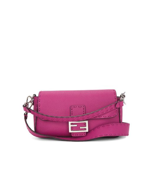 Fendi Purple Baguette Shoulder Bag