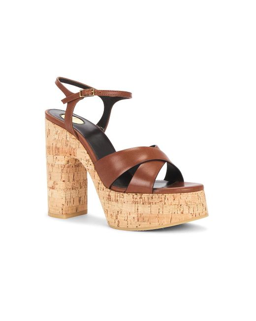 Saint Laurent Multicolor Bianca Platform Sandal