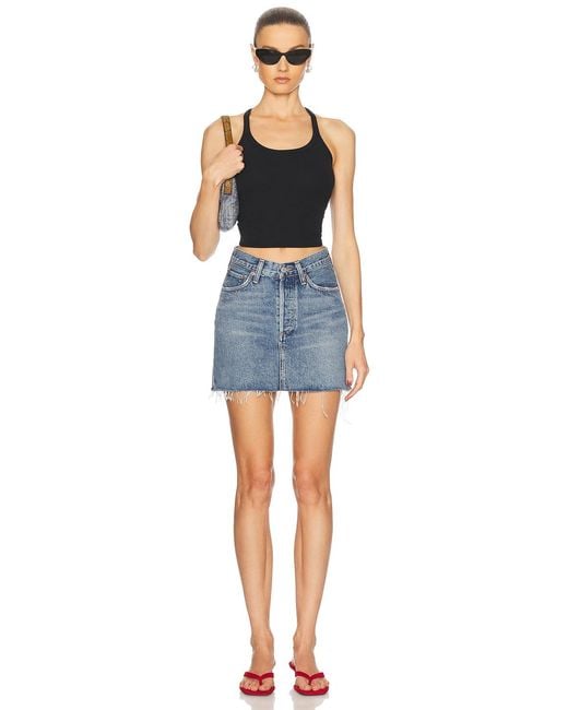 Agolde Blue V-Waist Mini