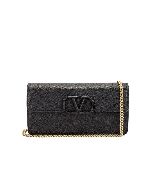 Valentino Garavani Leather Valentino Garavani Vlogo Wallet On Chain Bag ...