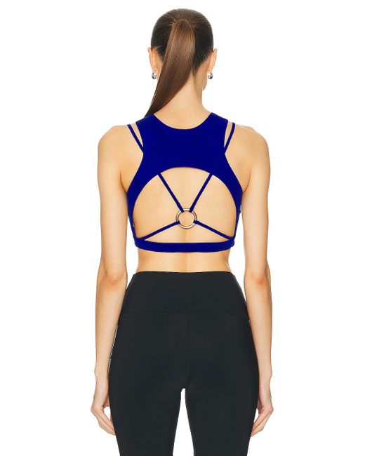 Off-White c/o Virgil Abloh Blue Lace Up Harness Bra Top