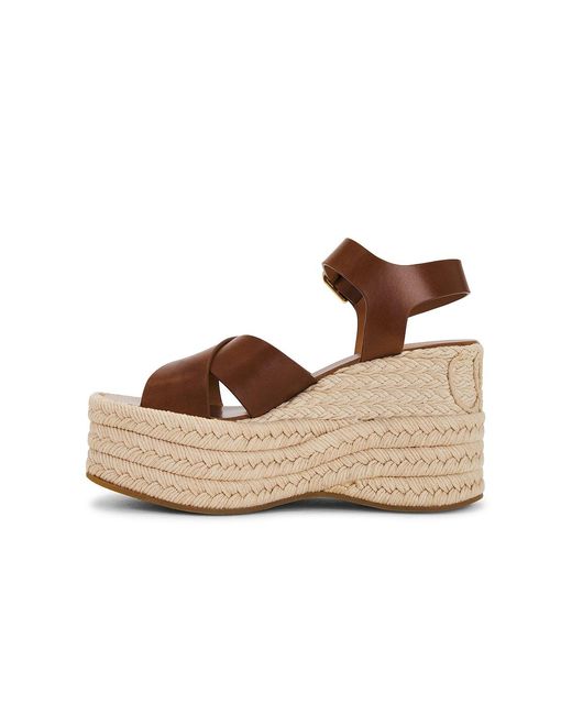 Chloé Brown Isla Wedge Sandal