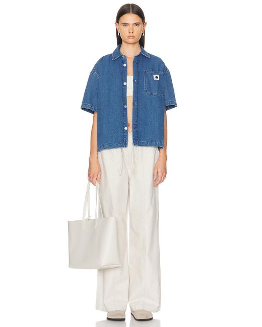 Carhartt Blue Short Sleeve Lovilia Shirt