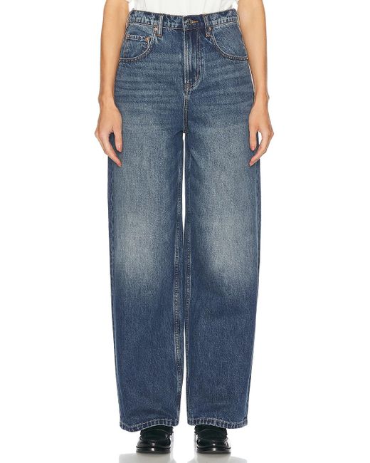 GRLFRND Blue Enya Drop Rise Jeans
