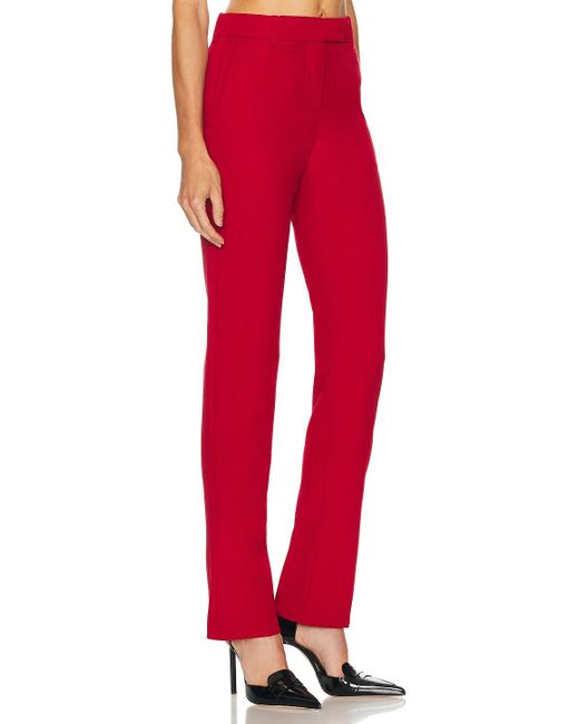 McQueen Red Straight Trouser