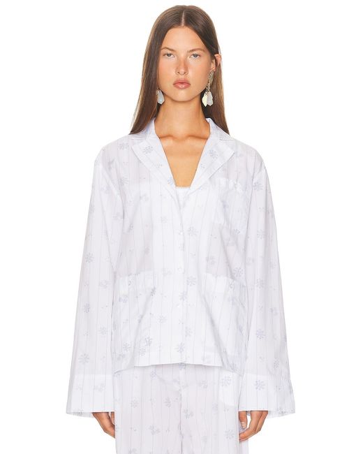 Helsa White Pajama Top