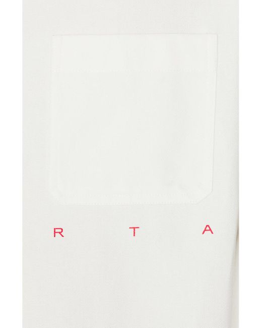 RTA White Button Front Kisses Shirt for men
