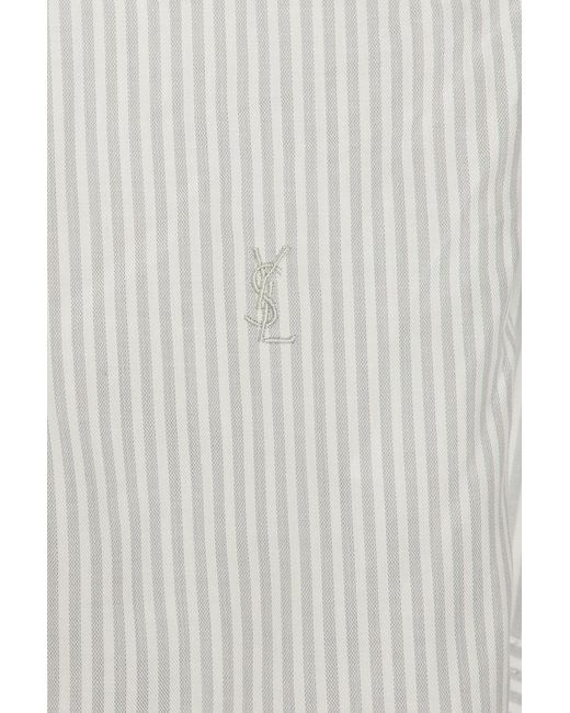 Saint Laurent White Button Up Top