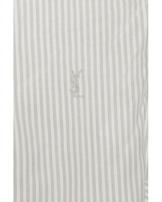 Saint Laurent White Button Up Top