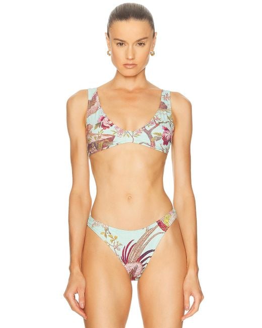 Skims Multicolor X Cavalli Plunge Triangle Bikini Top